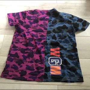 Bape Shirts Bape Half Blue Half Purple Camo Tee Poshmark Bape Shirts Bape Half Blue Half Purple Camo Tee Poshmark